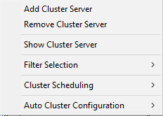 V3.1 Cluster Configuration Menu